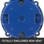 VEVOR Motore DC da 1/2 HP a magnete permanente velocità nominale 1750 giri/min 90 V motore elettrico custodia blu facile da installare per industria leggera, tessile, chimica, stampa