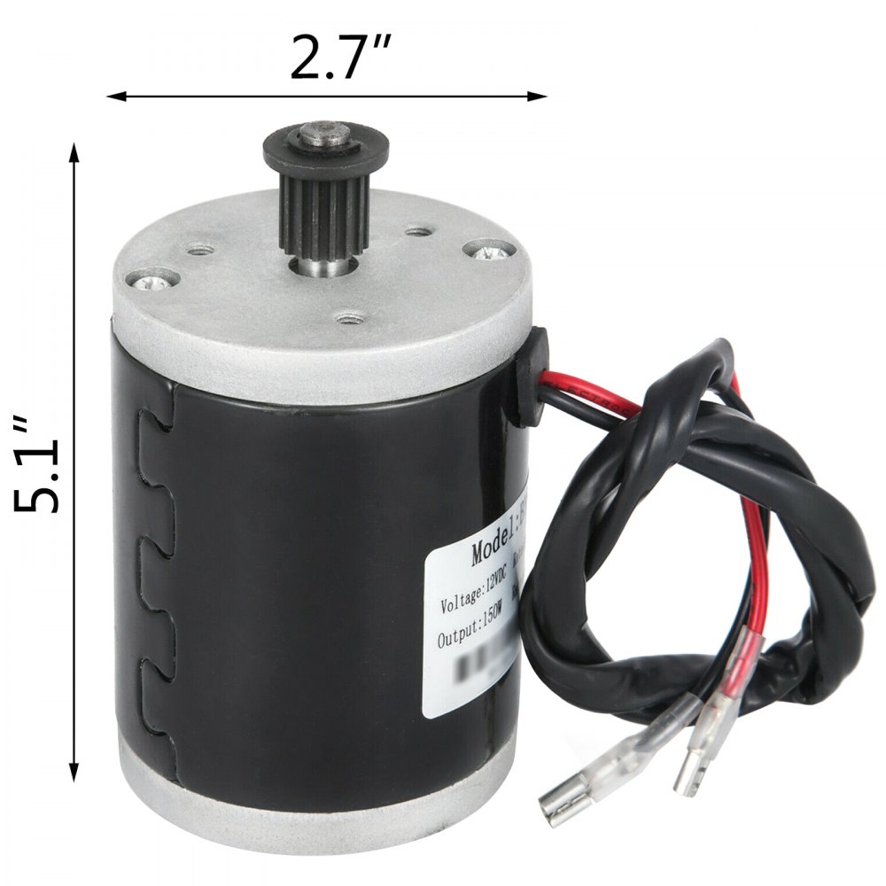 Motore Elettrico Per Bici Spazzolato 150w 12v Dc Con Cinghia Di Trasmissione