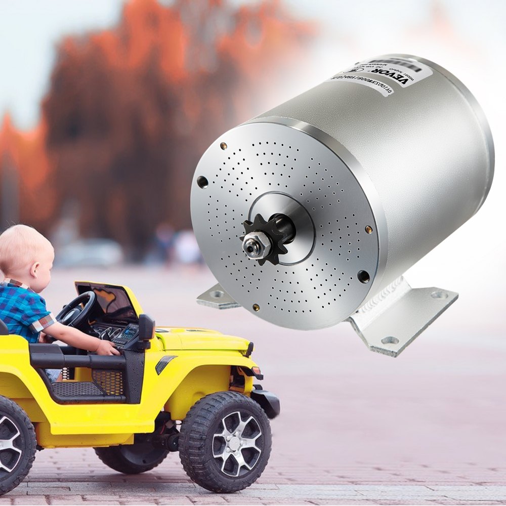 VEVOR Motore DC 1800W 48V Senza Spazzole con Controller e Pedale Motor 4500 giri / min Motore Elettrico DC