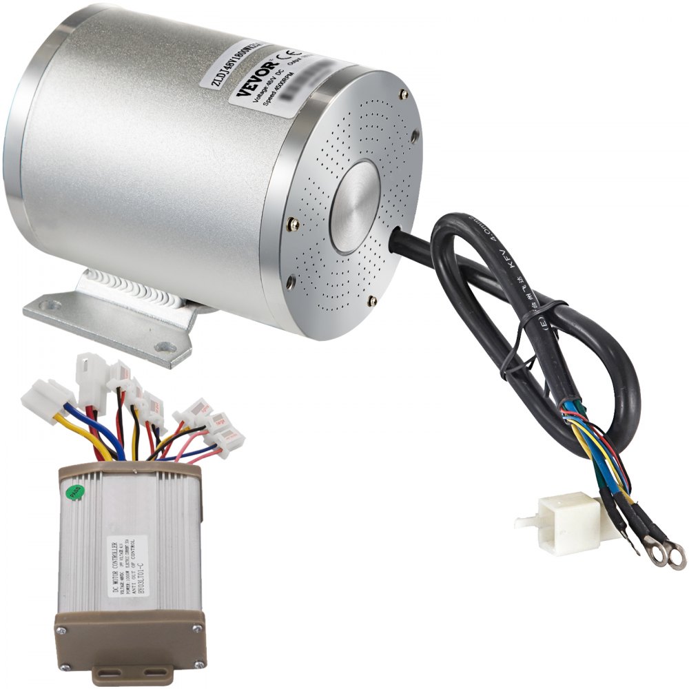 VEVOR Motore DC 1800W 48V Senza Spazzole con Controller e Pedale Motor 4500 giri / min Motore Elettrico DC