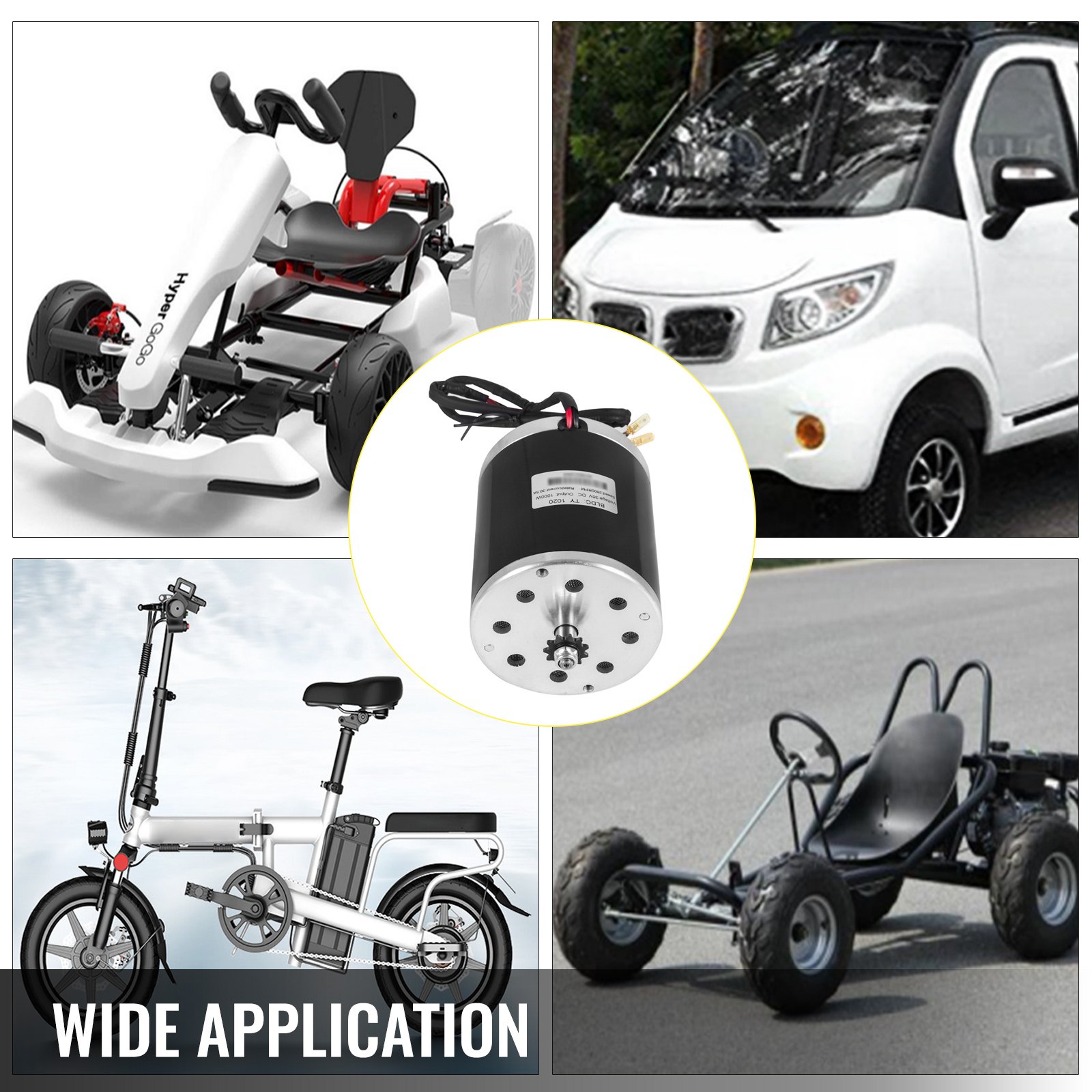 36v Dc Motore Elettrico Per E-bici A Spazzola Da 1000w Per Go-kart Scooter