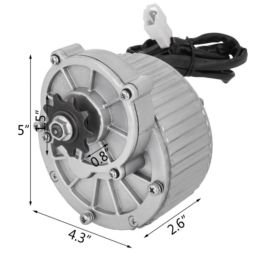 Motore Elettrico Spazzolato 24v 450w 420rpm Motoriduttore Riduzione Per E-bici