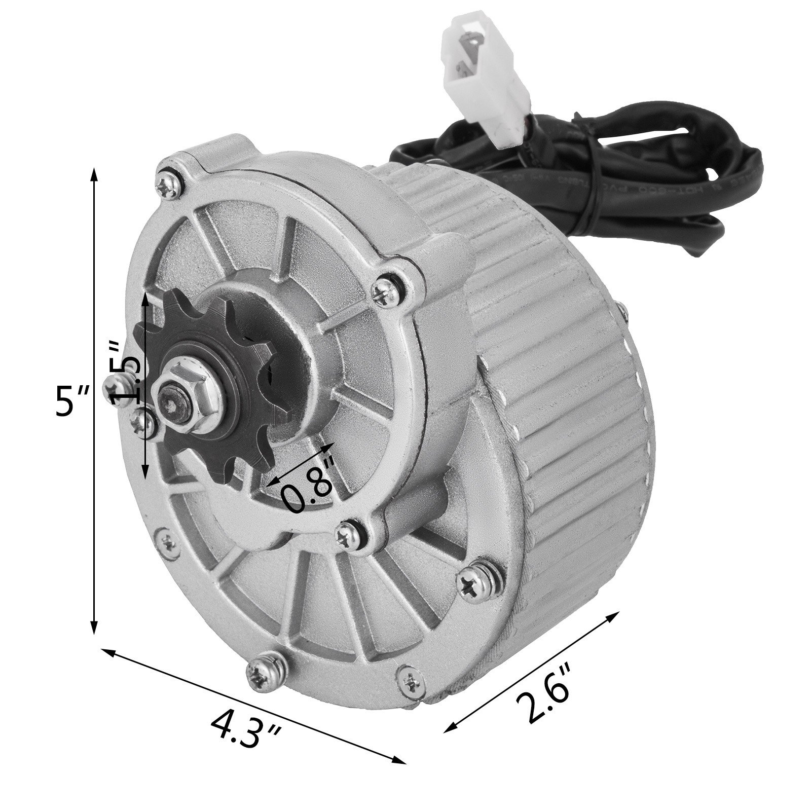 Motore Elettrico Spazzolato 24v 450w 420rpm Motoriduttore Riduzione Per E-bici