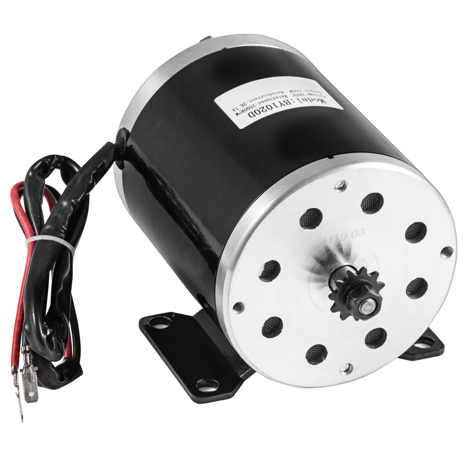 Motore Spazzolato Elettrico Da 24 V Cc 500 Watt Con Pignone 11 Catena