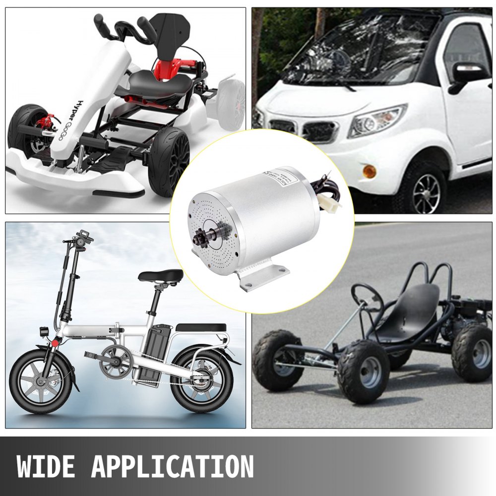 Motore Elettrico Spazzolato 48v 1600w 3900rpm Per Go Kart Bici Elettrica