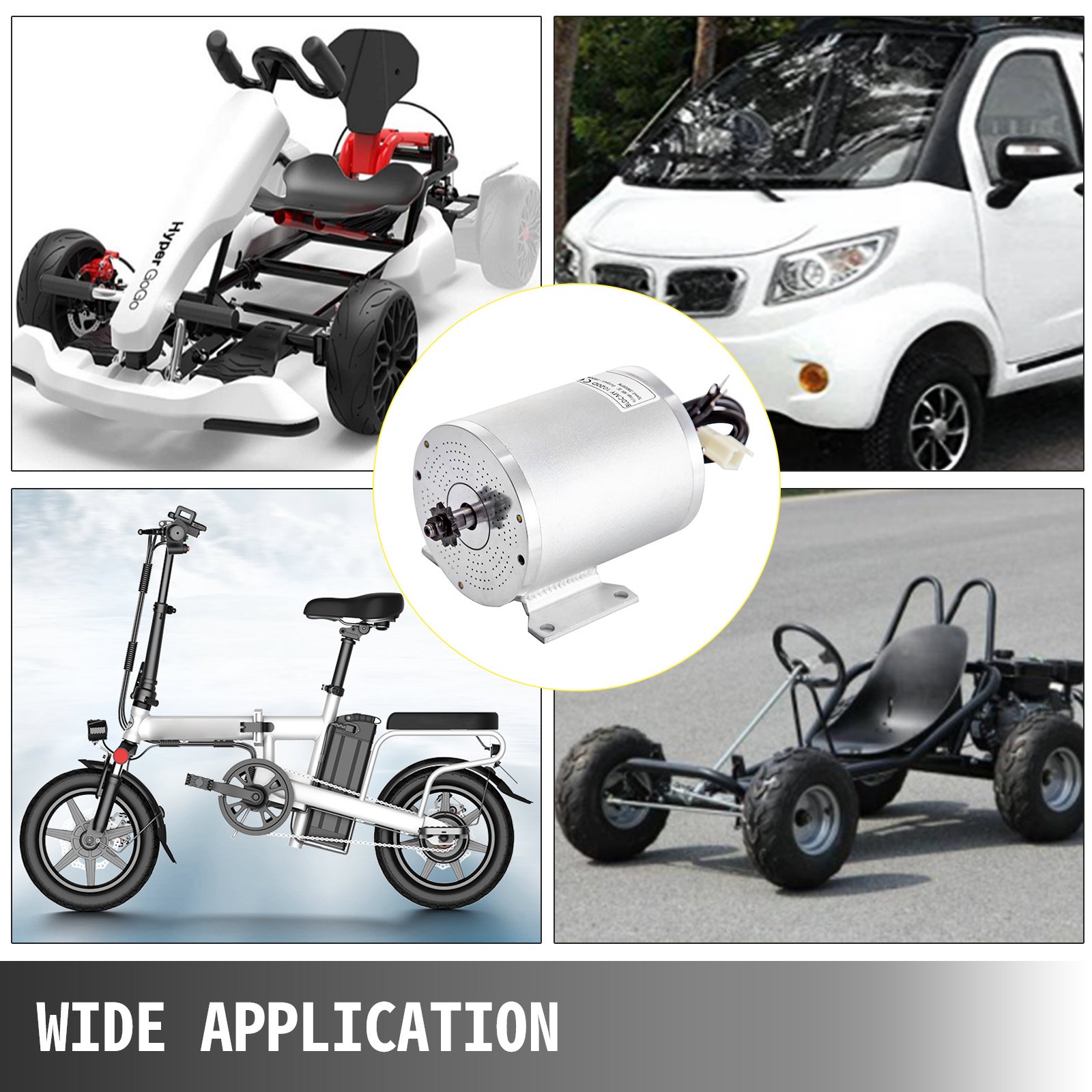 Motore Elettrico Spazzolato 48v 1600w 3900rpm Per Go Kart Bici Elettrica