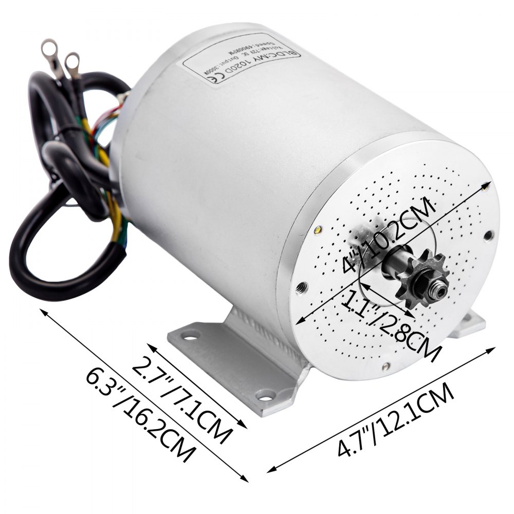 Motore Elettrico Spazzolato 72v 3000w 4900rpm Per Go Kart Bici Elettrica