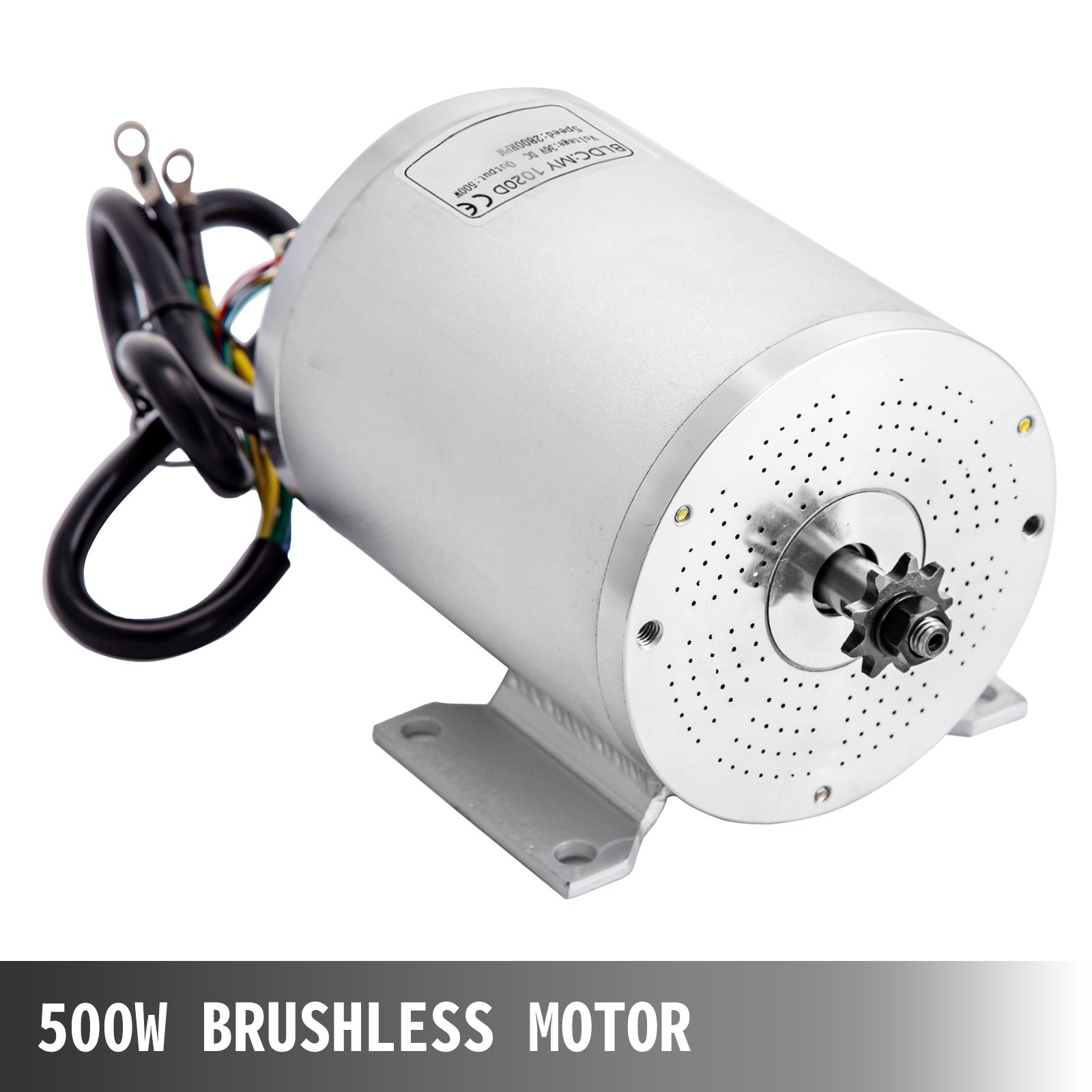 Motore Elettrico senza Spazzole 36v 500w 2800rpm Per Go Kart Elettrica + Staffa