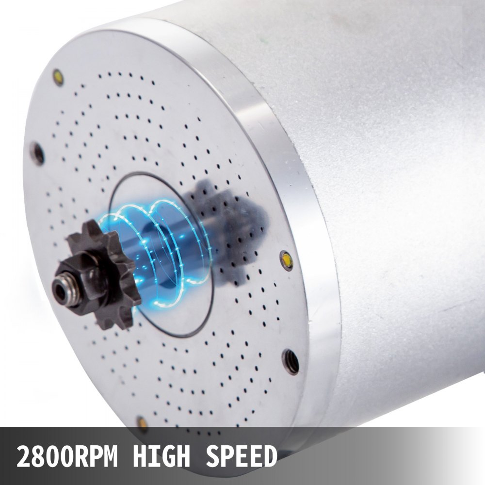 Motore Elettrico senza Spazzole 36v 500w 2800rpm Per Go Kart Bici Elettrica