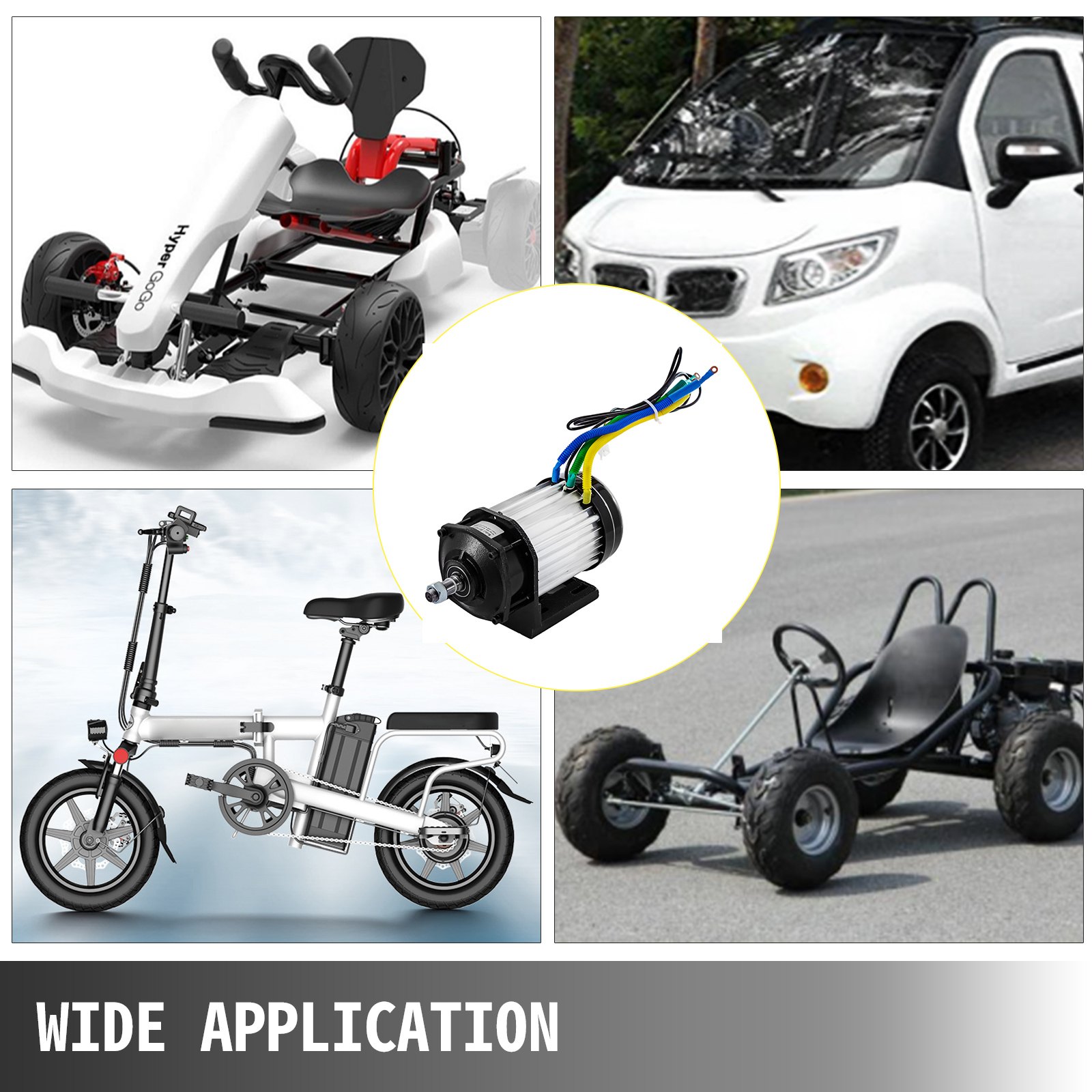 Motore Elettrico senza Spazzole 48v Dc 1200w 600rpm Per go Kart Elettrica