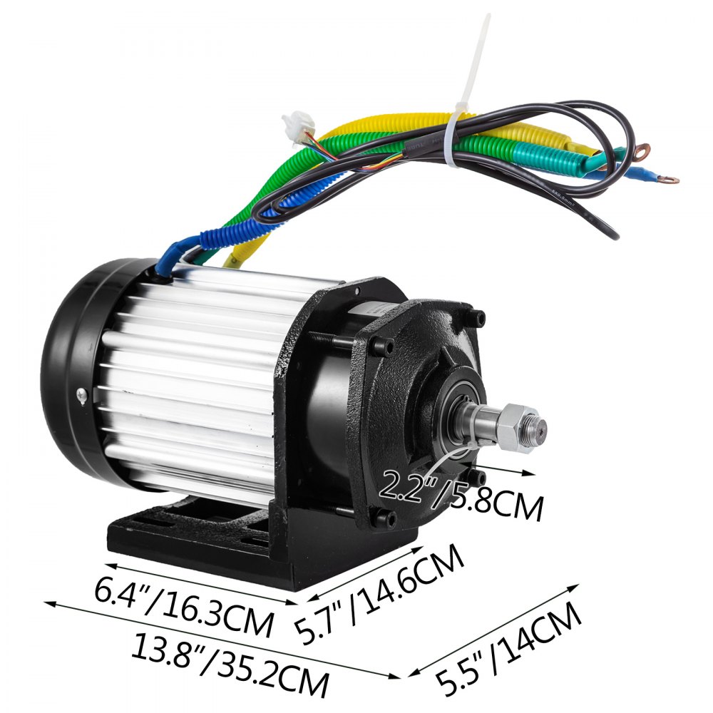 Motore Elettrico Senza Spazzole 60v 1200w Per Go Kart 650rpm Con Riduzione