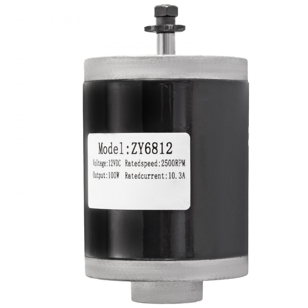2 Pezzi Motore Elettrico Spazzolato 100w 24/12v 2500rpm Zy6812 Con Puleggia  