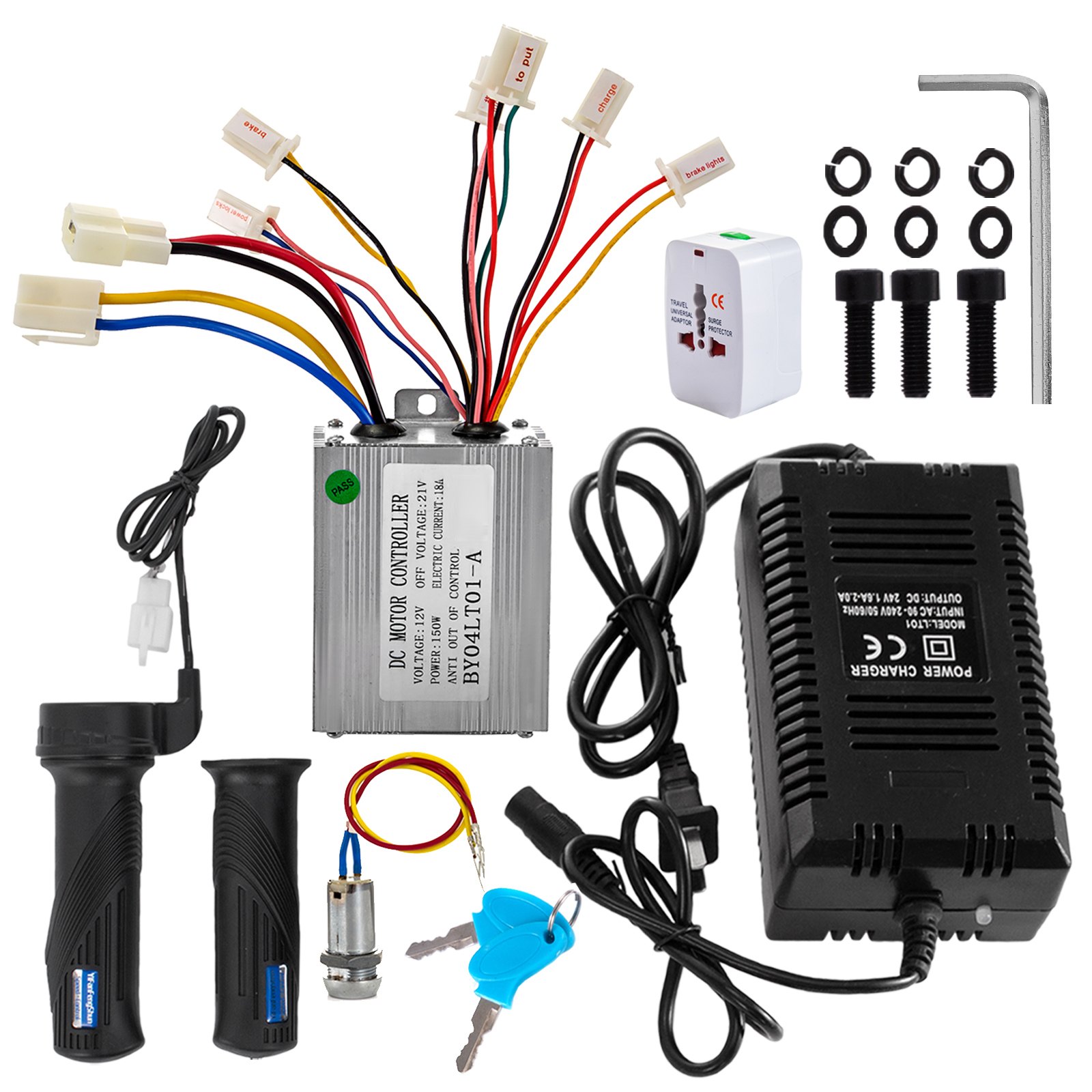 Kit Motore Elettrico Spazzolato 150w 24/12v 2500rpm Kitmotore Elettrico