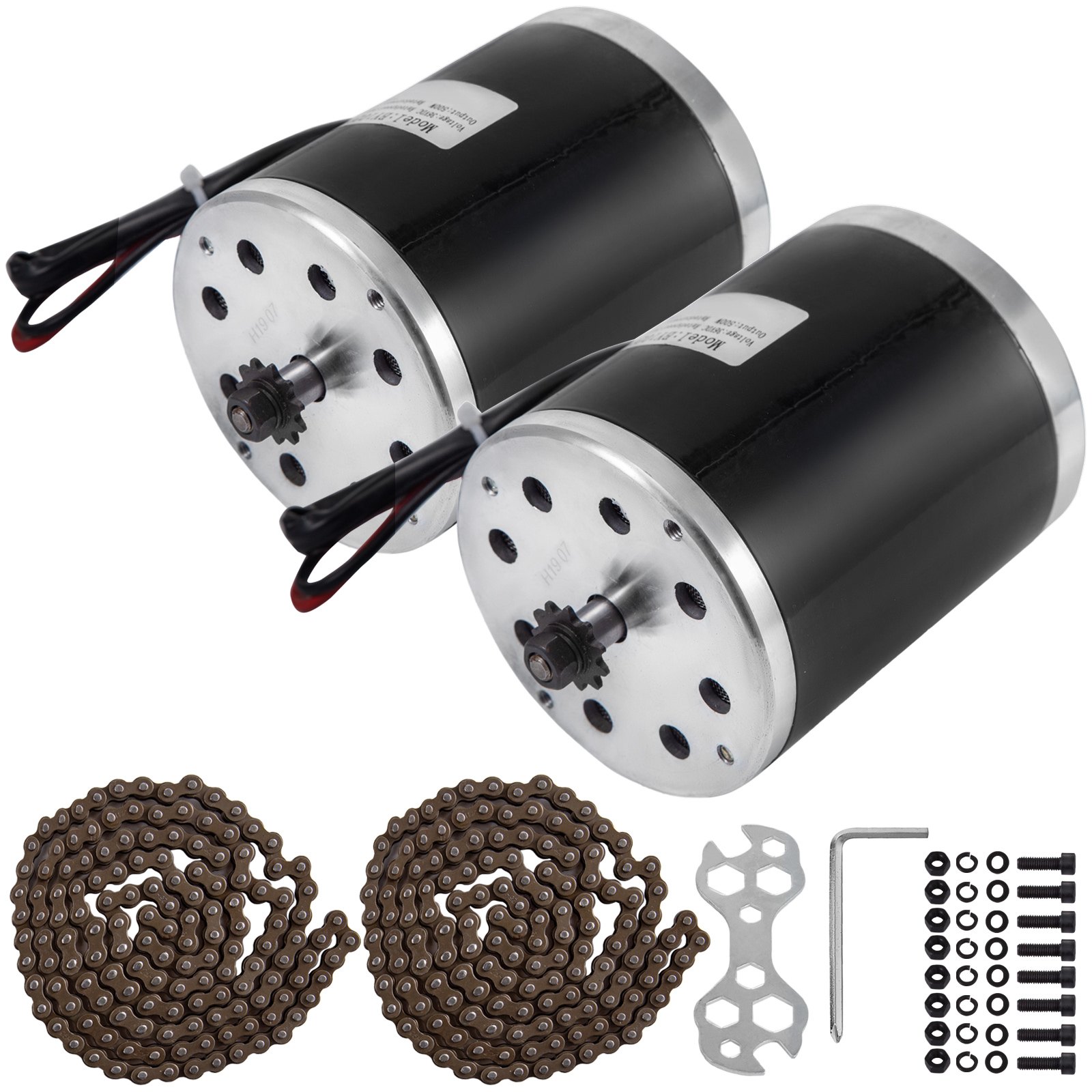 2 Pezzi Motore Elettrico Spazzolato 36v 500w Per Go Kart Bici Elettrica