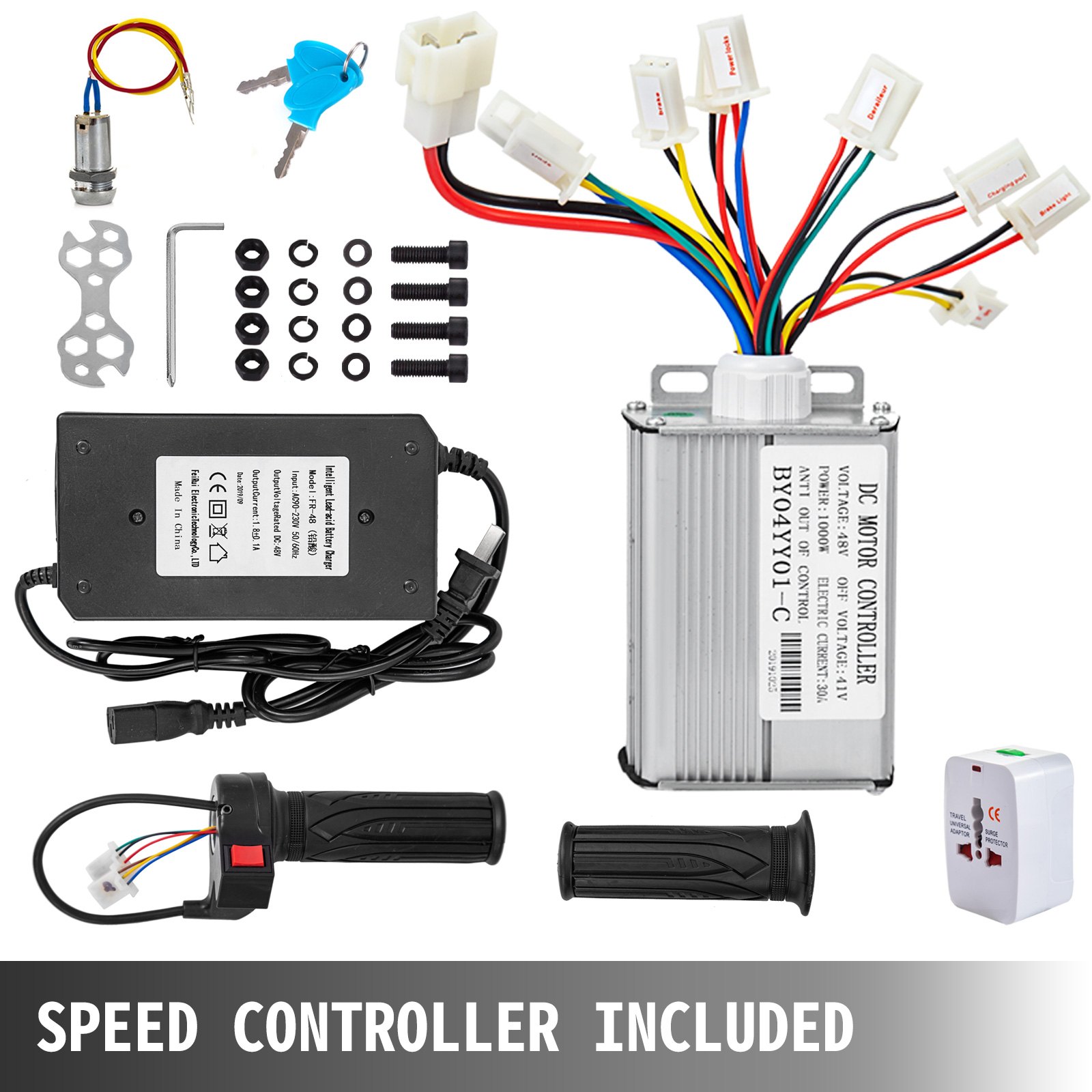 Motore Spazzolato Elettrico A Riduzione 48v Dc 1000w 600rpm Per Go Kart Bici