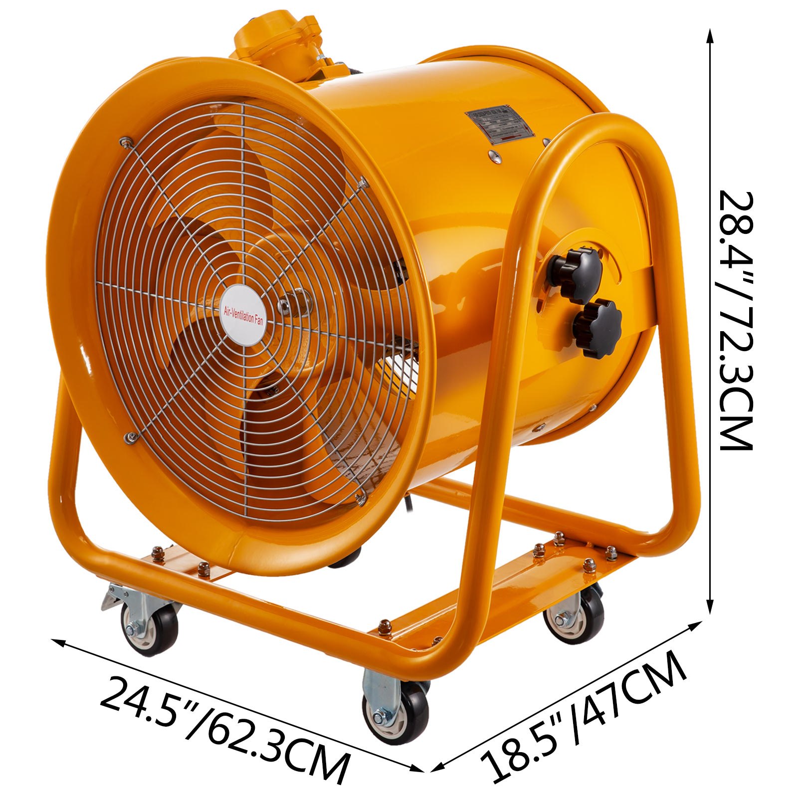 Ventilatore Ventola Assiale Aspirante ø450mm 700w 2920rpm Aspiratore Industriale