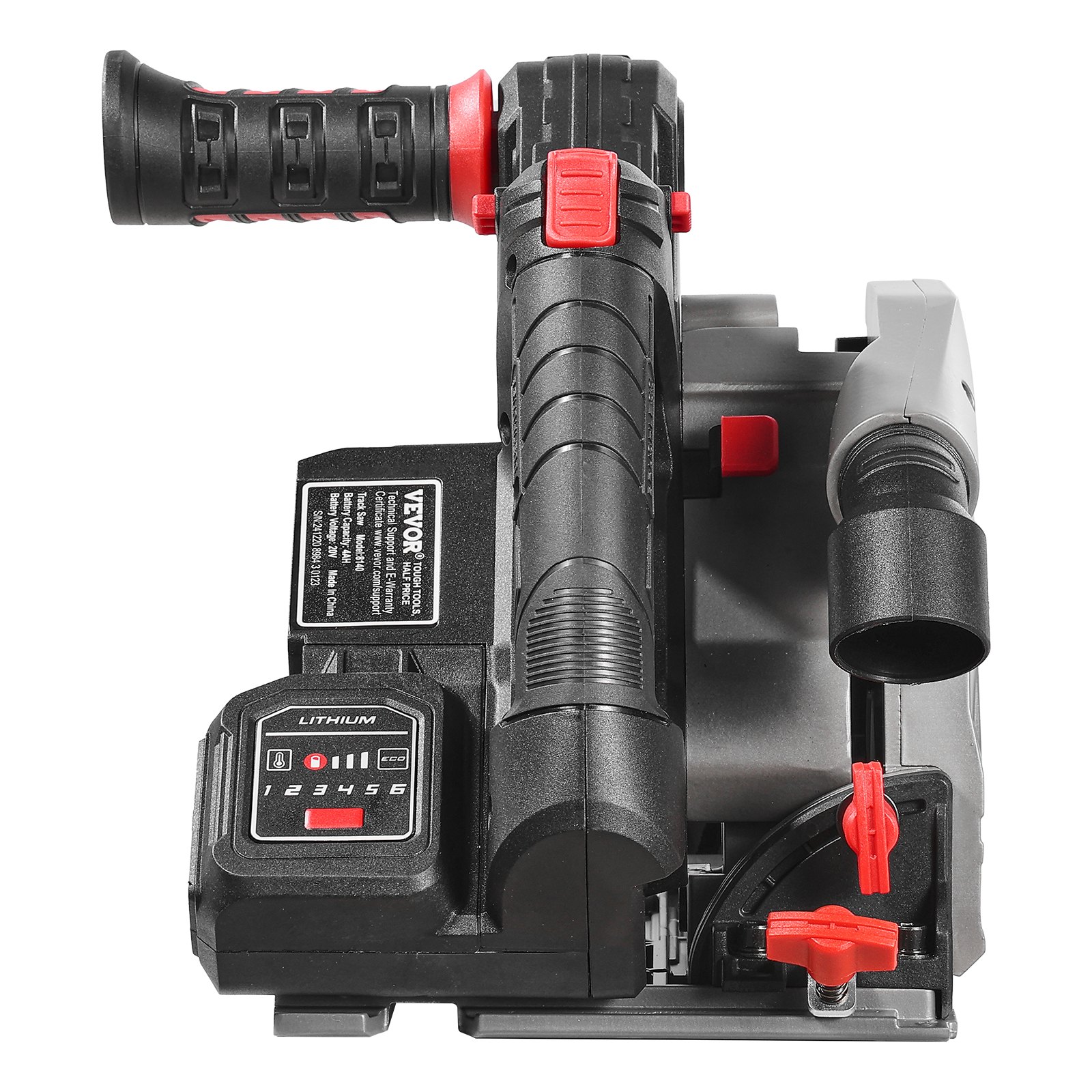 VEVOR Troncatrice a Binario Senza Fili, Lama 13,97 cm Kit Troncatrice Circolare a Tuffo Senza Spazzole, Custodia Rigida, Profondità Taglio 52 mm per Legno Metallo, per Batterie Makita, Solo Utensile