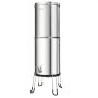 VEVOR Sistema di Filtraggio dell'Acqua a Gravità 12,3 L Acciaio Inox 304, Con 2 Filtri a Carbone 2 Filtri di Defluorurazione, Rubinetto Supporto da Banco per Campeggio Viaggio in Camper Uso Domestico