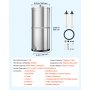 VEVOR Sistema di Filtraggio dell'Acqua a Gravità, Filtro per Acqua a Gravità in Acciaio Inox 304 11,36 Litri con Filtri a Carbone Attivo Ceramica per Campeggio Uso Domestico Viaggio in Camper