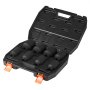 VEVOR Set di Bussole a Percussione per Dadi Asse, Attacco 12,7 mm Set di Bussole a 12 Punte Profonde 8 Pezzi, Set di Bussole Metriche CR-MO, Set Bussole a Impatto, Custodia per Riparazione Auto, Nero