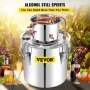 VEVOR Distillatore Alcol con Pompa d'Acqua per Uso Domestico in Acciaio Inox da 50L, Alambicco Distillatore per Vino Liquore Grappa a Casa Uso Domestico con Pompa d'Acqua, Kit per Distillazione Alcol