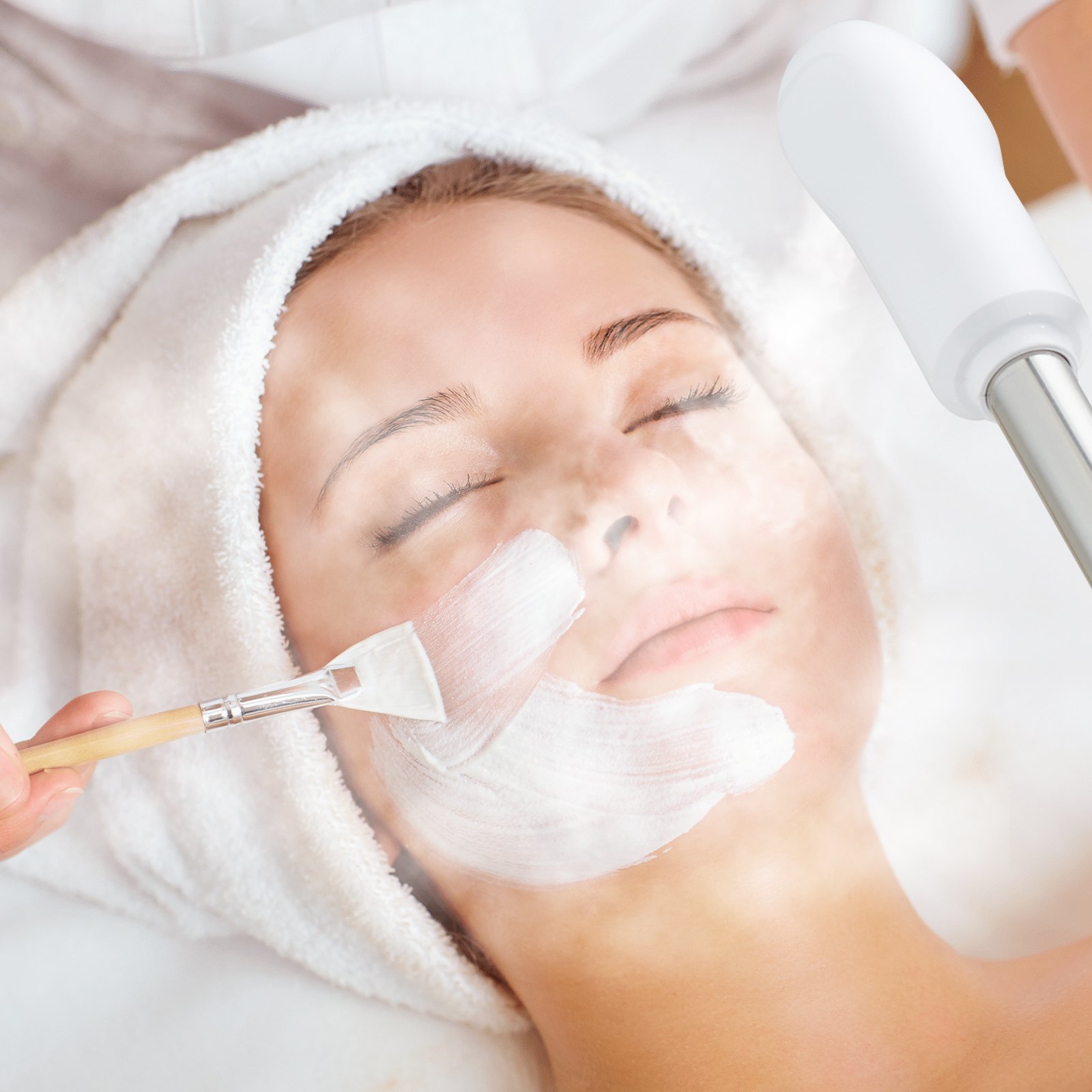 VEVOR Vaporizzatore Facciale Nebulizzatori per Viso da Pavimento con Ruote da SPA Salone di Bellezza Funzione 3 in 1 con Lente d'Ingrandimento 5X Modalità Caldo/Freddo, Macchina Vaporizzatore per Viso