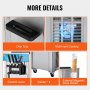 VEVOR Commercial Soft Serve Ice Cream Machine, 21-31 l/h Capacity, Freestanding Soft Serve Ice Cream Machine with 3 Flavors, 2 x 5.5 L Stainless Steel Cylinders, LED Panel, Automatic Pre-Cooling, for Restaurant Bars