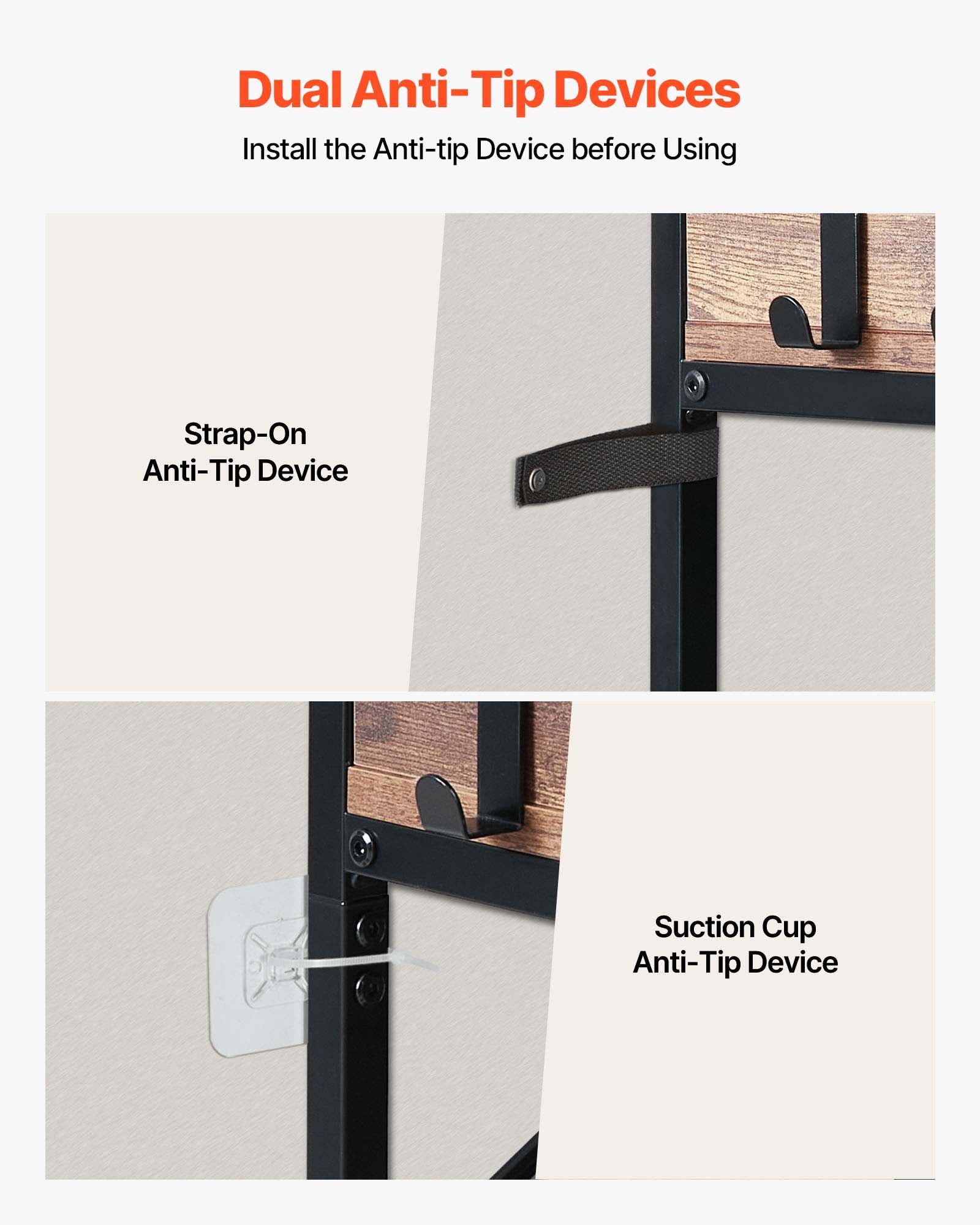 VEVOR Libreria Angolare a 5 Ripiani, Scaffale ad Angolo con 4 Ganci, Libreria a L con Struttura in Metallo e Ripiani in Legno, Scaffale Espositivo Reversibile per Camera da Letto, Soggiorno, Ufficio