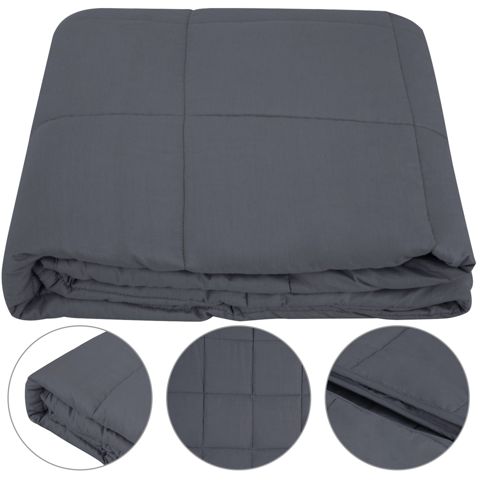 Coperta Ponderata 6.8kg Weighted Blanket 122x183cm Morbido Inodore Perle Vetro