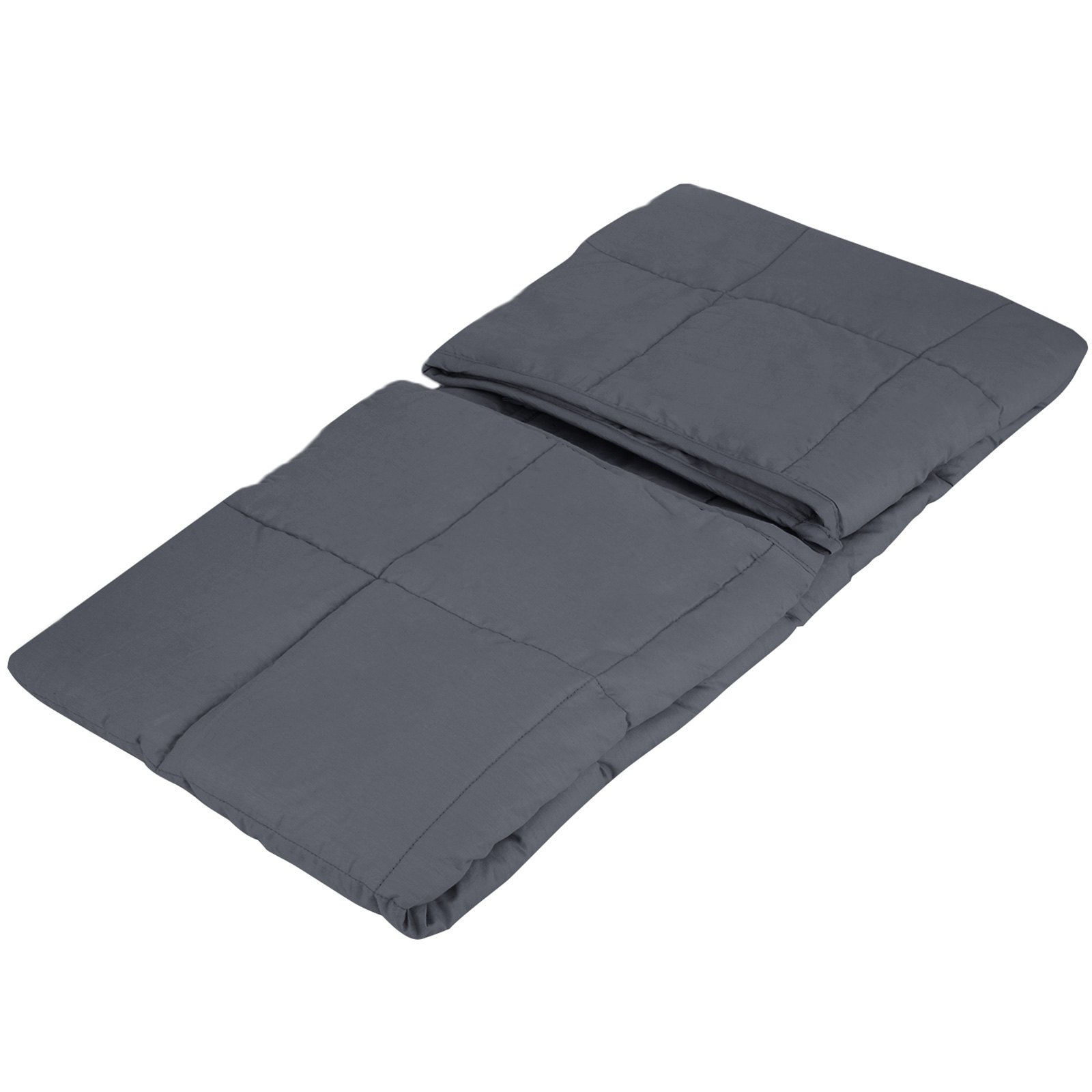 Coperta Ponderata 7.7kg 152x203cm Perle Di Vetro 100% Premium Grigio Scuro
