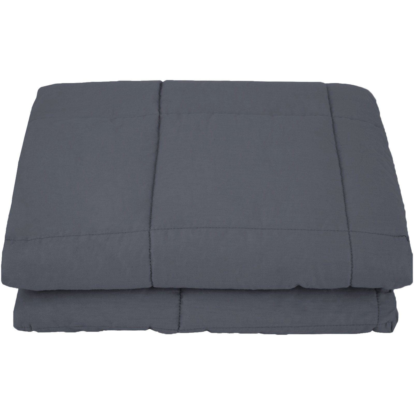 Coperta Ponderata 7.7kg 152x203cm Perle Di Vetro 100% Premium Grigio Scuro