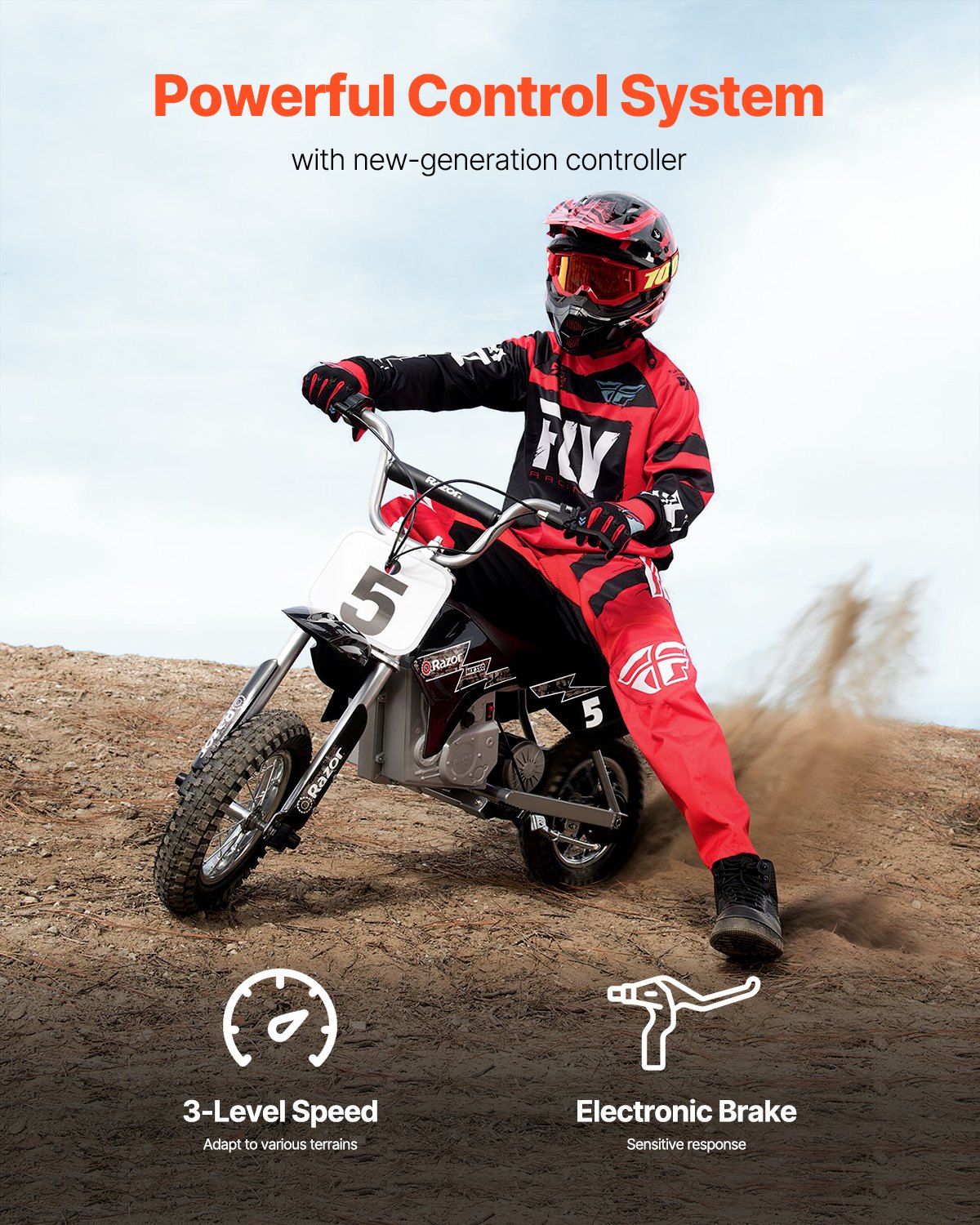 VEVOR Kit Motore Elettrico CC Senza Spazzole 1800 W Motore Elettrico 48 V a 4500 Giri/min con Regolatore di Velocità Aggiornato, kit Impugnatura Acceleratore per Go Kart, Bici Elettrica, Moto, Scooter