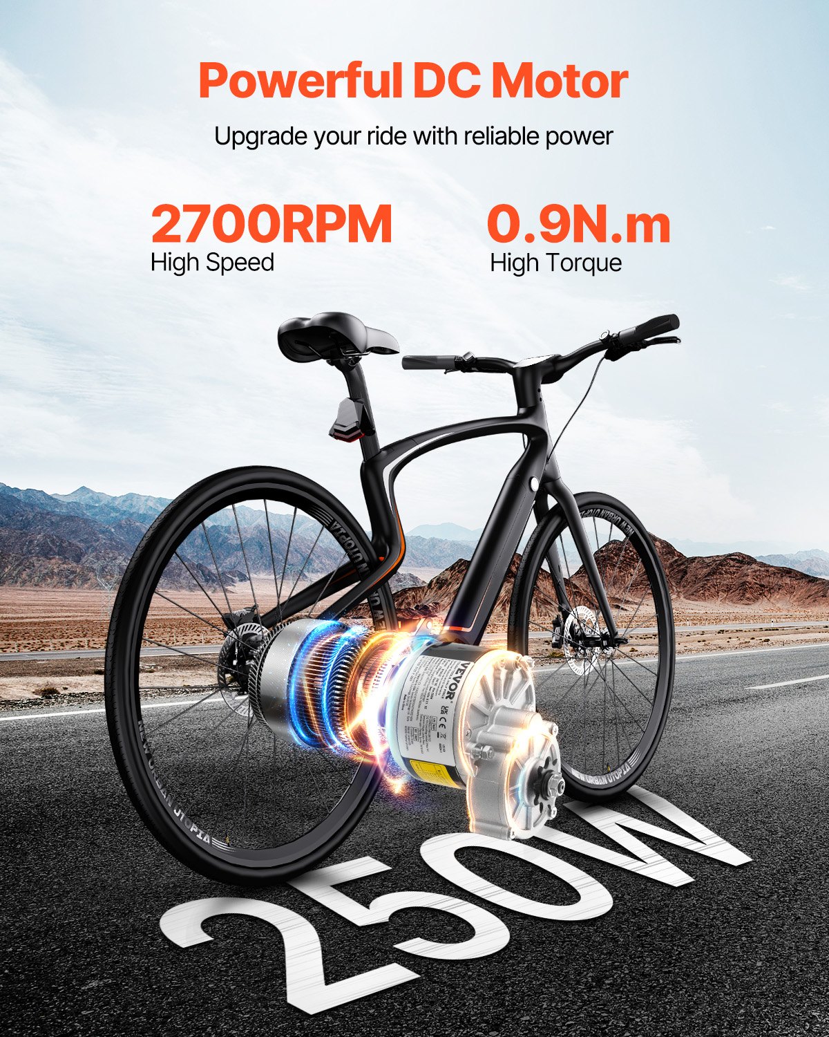 VEVOR Kit Motore Elettrico Senza Spazzole 250 W Motore Elettrico 24 V 2700 Giri/min con Regolatore di Velocità Aggiornato e Kit Impugnatura Acceleratore per Go Kart, Bici Elettrica, Moto, Scooter