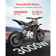 VEVOR Motore Elettrico Senza Spazzole 3000 W 72 V 4900 RPM per Bici Elettrica