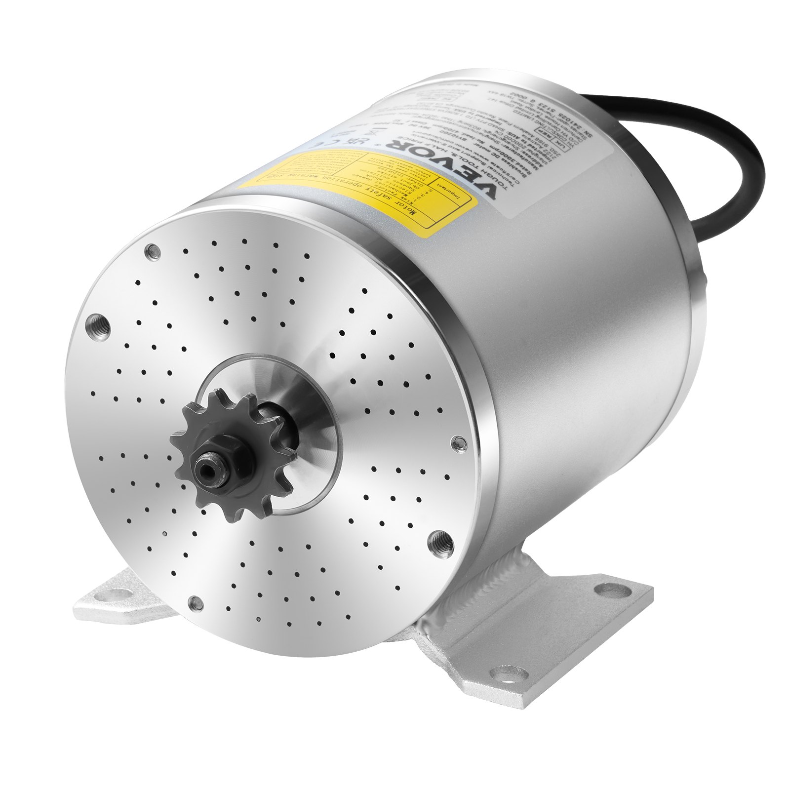 VEVOR Kit Motore Elettrico CC Senza Spazzole 500 W Motore Elettricco 36 V 3000 Giri/min con Regolatore di Velocità Aggiornato, Kit Impugnatura Acceleratore per Go Kart, Bici Elettrica, Moto, Scooter