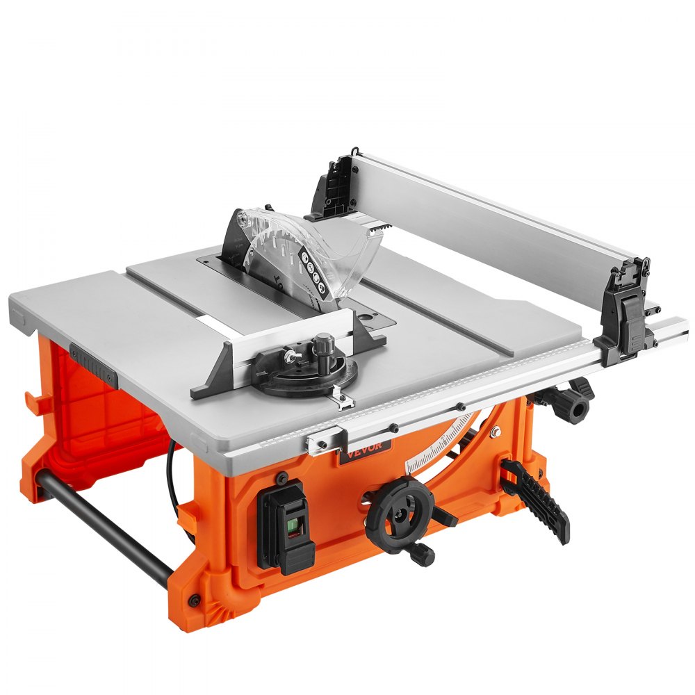 VEVOR Troncatrice Circolare per Legno da Banco con Lama 1800W / 8A per Lavorazione in Officina Garage, Troncatrice da Banco 4400 giri/min Angolo Taglio Regolabile -60˚-+60˚ Capacità di strappo 62,5cm