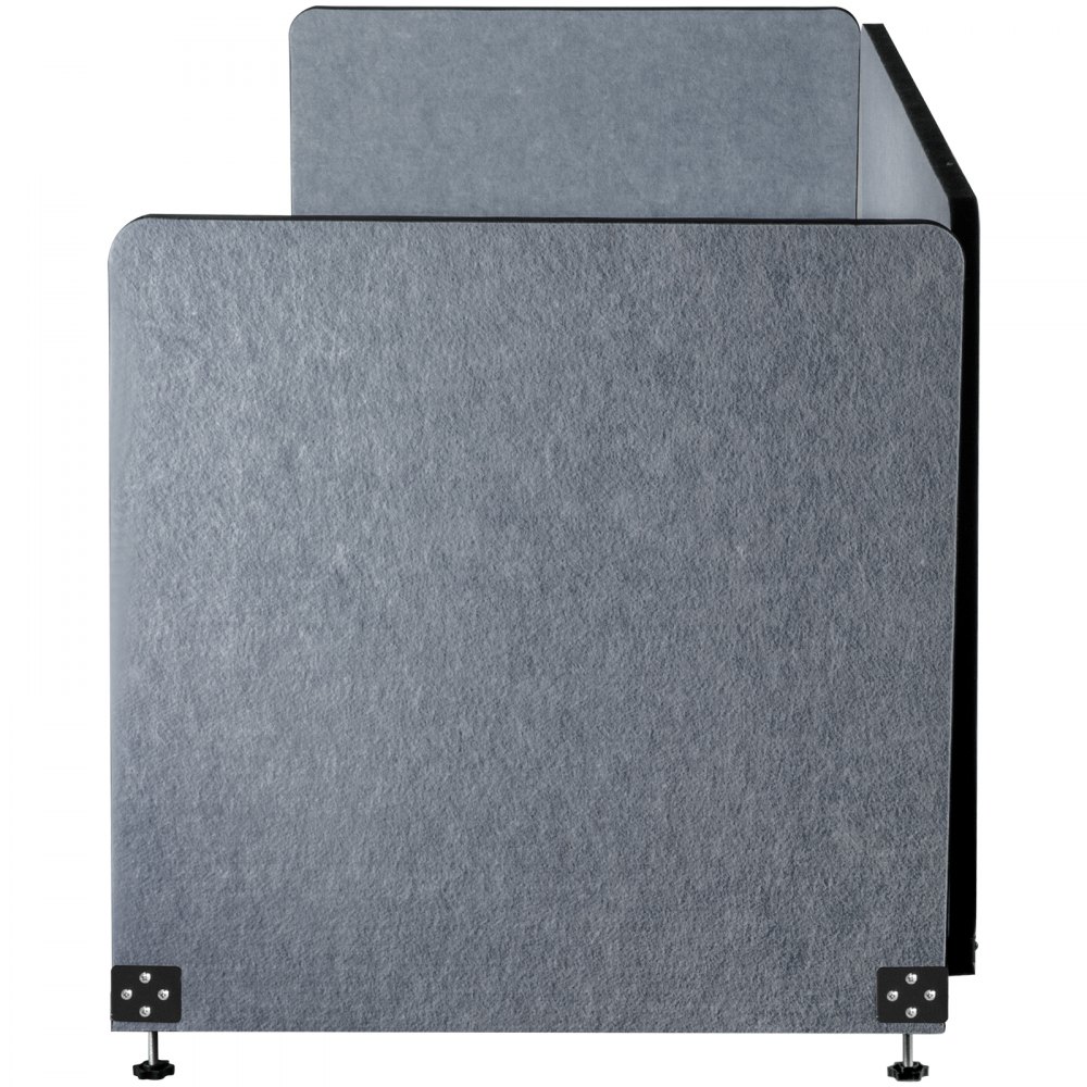 VEVOR Fonoassorbente Pannello Divisorio da Scrivania, 3PZ Fonoassorbente Divisorio, 152x61cm Pannelli Fonoassorbenti in Fibra di Poliestere, Pannello Divisorio per Ufficio, Biblioteca, Grigio Chiaro