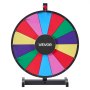 VEVOR Ruota dei Premi Girevole da 457 mm, Ruota Girevole a 14 Slot con Supporto, Roulette da Tavolo Win Fortune con Pennarello Cancellabile a Secco e 2 Pennarelli, 6 Colori, per Feste, Pub, Carnevale