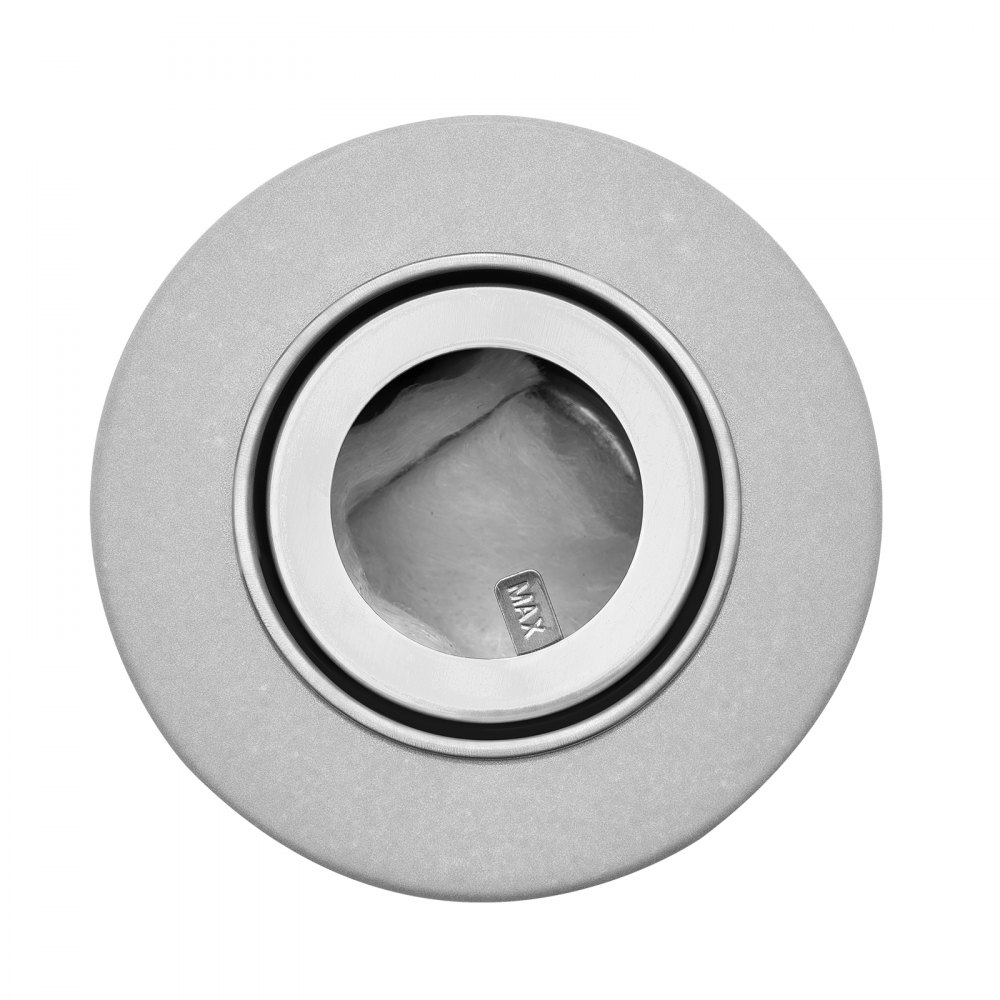 VEVOR Braciere da Tavolo, Caminetto in Cemento per Interni Esterni in Acciaio Inox 1,78 kg 0,17 L, Bruciatore Portatile ad Alcool con Copertura per Estintore per Patio Balcone, Cilindro Grigio Chiaro