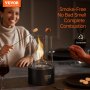 VEVOR Braciere da Tavolo, Camino Tavolo in Metallo 160 mm per Interni Esterni, Bruciatore per Alcol Denaturato, Produttore di S'mores con Vetro per Patio Balcone con Copertura per Estintore 0,92 kg