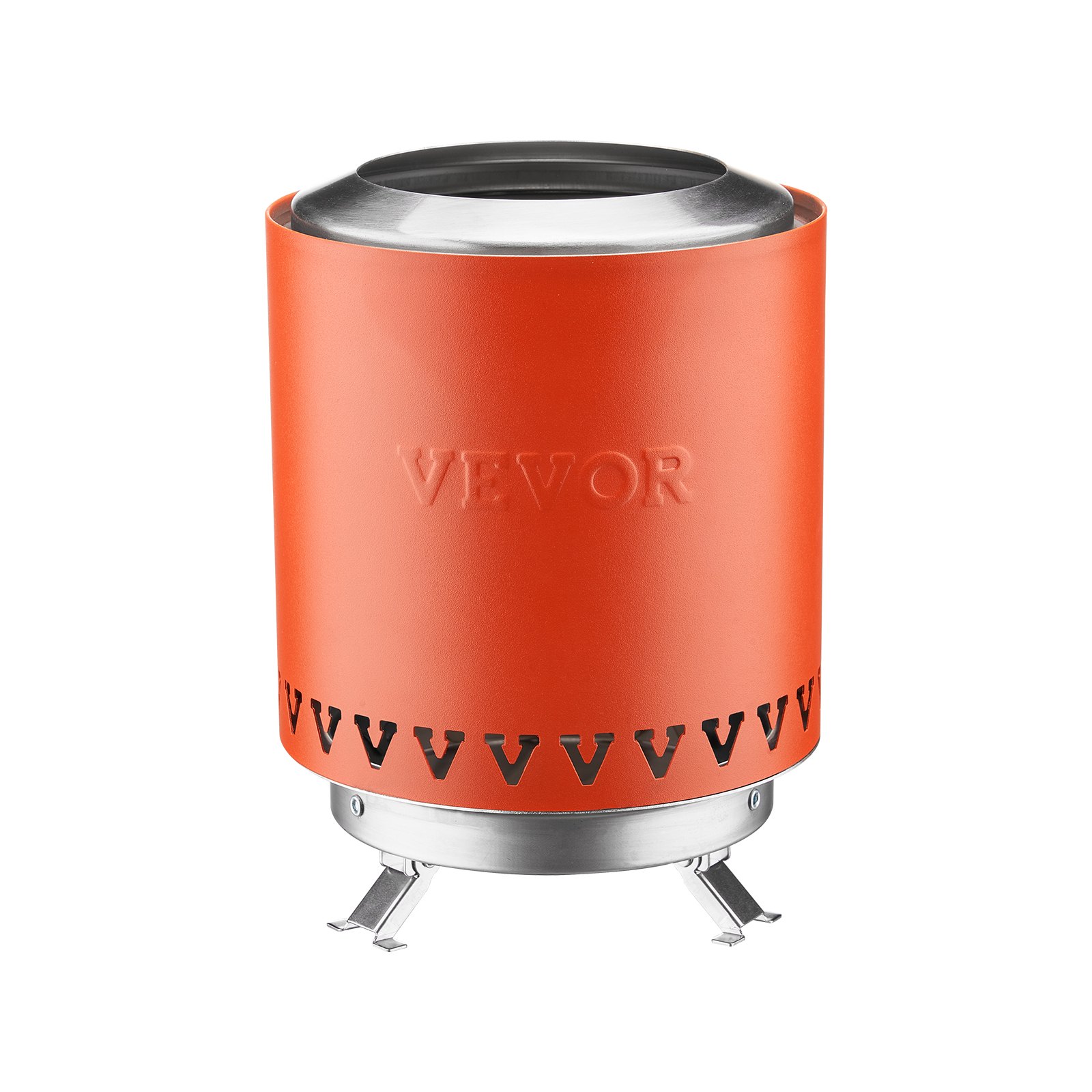 VEVOR Braciere da Tavolo, Caminetto Senza Fumo per Interni Esterni in Acciaio Inox 1,46 L, Bruciatore Portatile ad Alcool, per Patio, Balcone, con Copertura per Estintore, Cilindro 0,89 kg Rosso