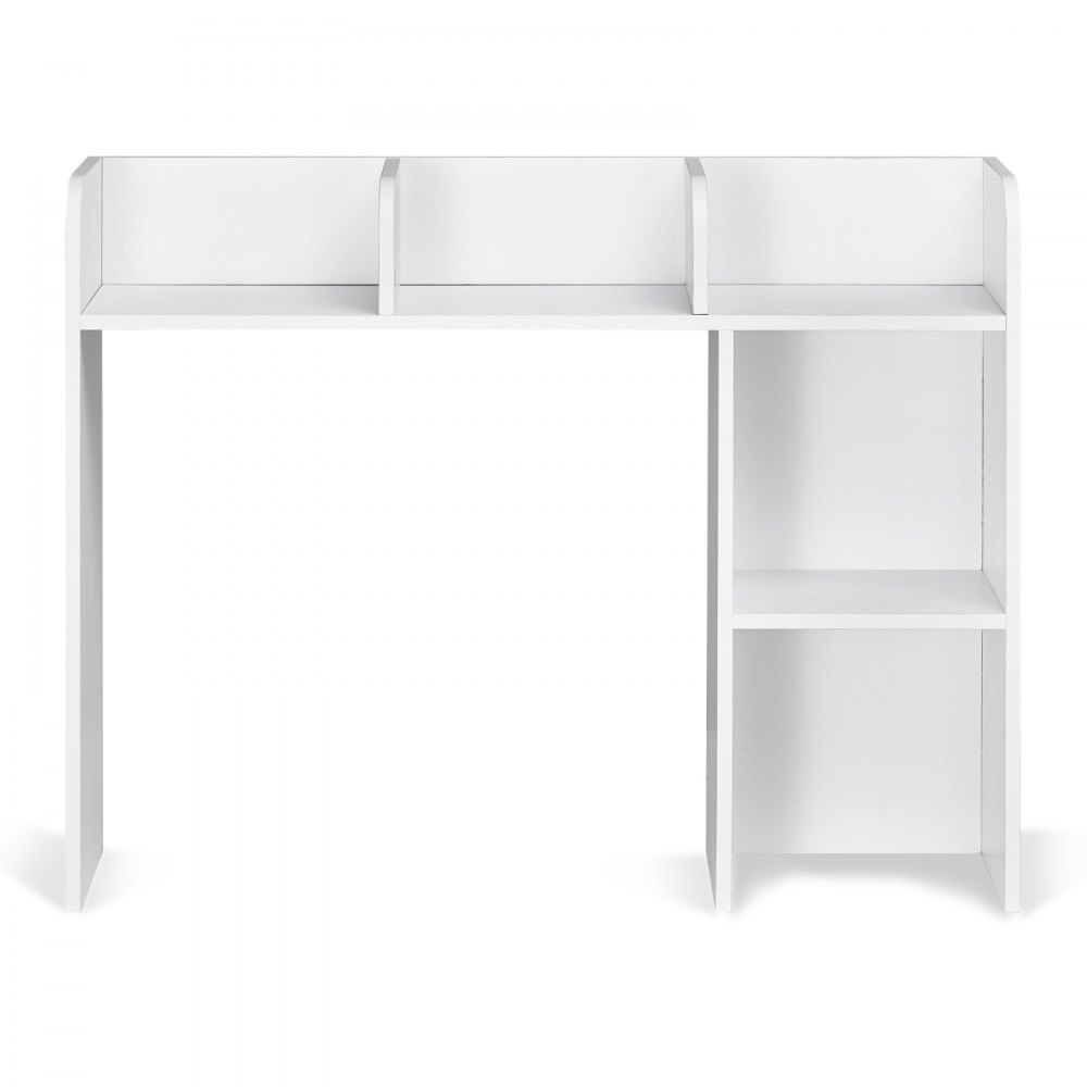 VEVOR Libreria da Scrivania, Organizer per Oggetti da Scrivania 2 Livelli, Scaffale per Esposizione in Legno per Ufficio, Libreria con Piedini Antiscivolo, per Ufficio Casa, 945 x 241 x 734 mm Bianco