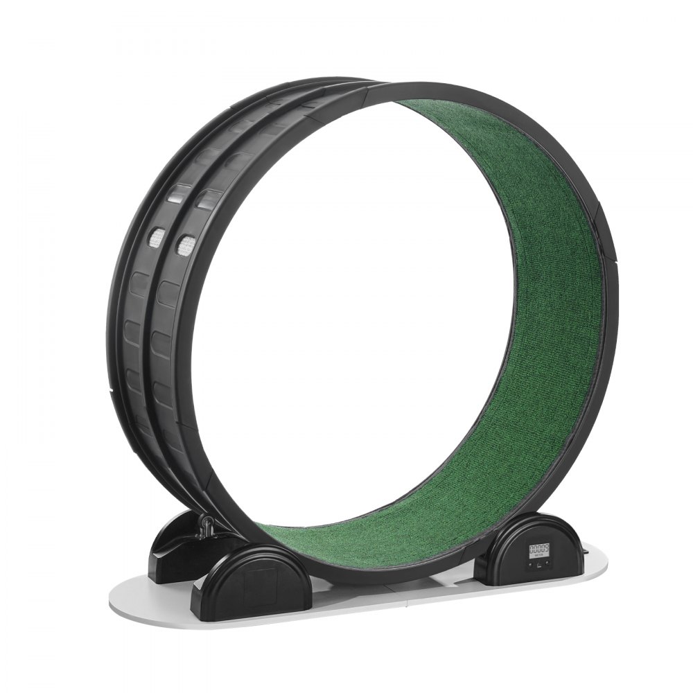 VEVOR Ruota per Esercizi per Gatti, Ruota per Correre con Freno e Pista in Moquette, Contapassi, Tapis Roulant Silenzioso per Gatti Sotto 13,6 kg, Attrezzo Fitness per Animali Domestici, 1038 mm Nero
