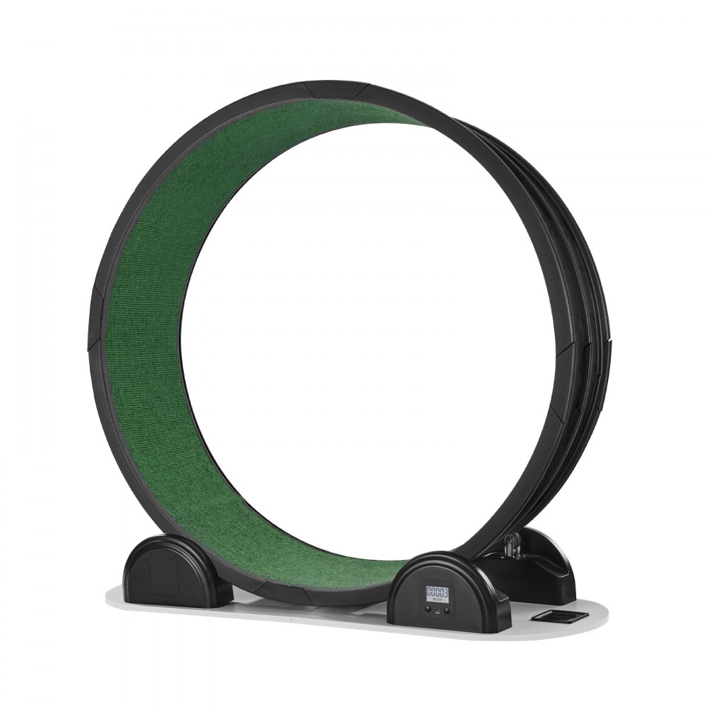 VEVOR Ruota per Esercizi per Gatti, Ruota per Correre con Freno e Pista in Moquette, Contapassi, Tapis Roulant Silenzioso per Gatti Sotto 13,6 kg, Attrezzo Fitness per Animali Domestici, 1038 mm Nero