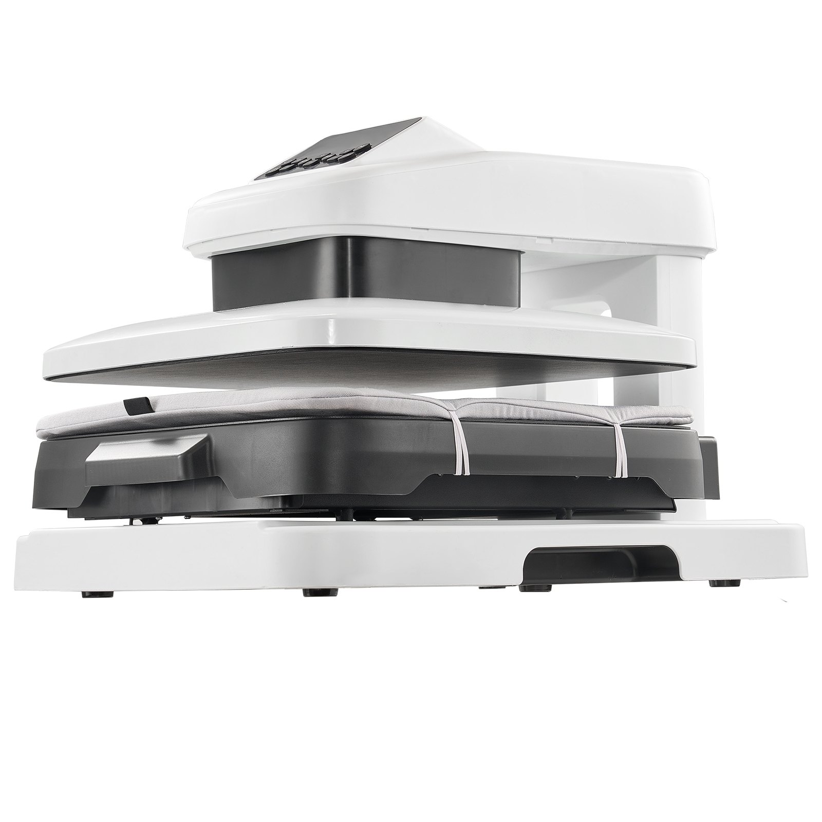 VEVOR Macchina per Pressatura a Caldo Automatica, 38 x 38 cm, per Magliette con Rilascio Automatico e Pressione Regolabile, Display Digitale, per Progetti di Trasferimento Termico, Bianco