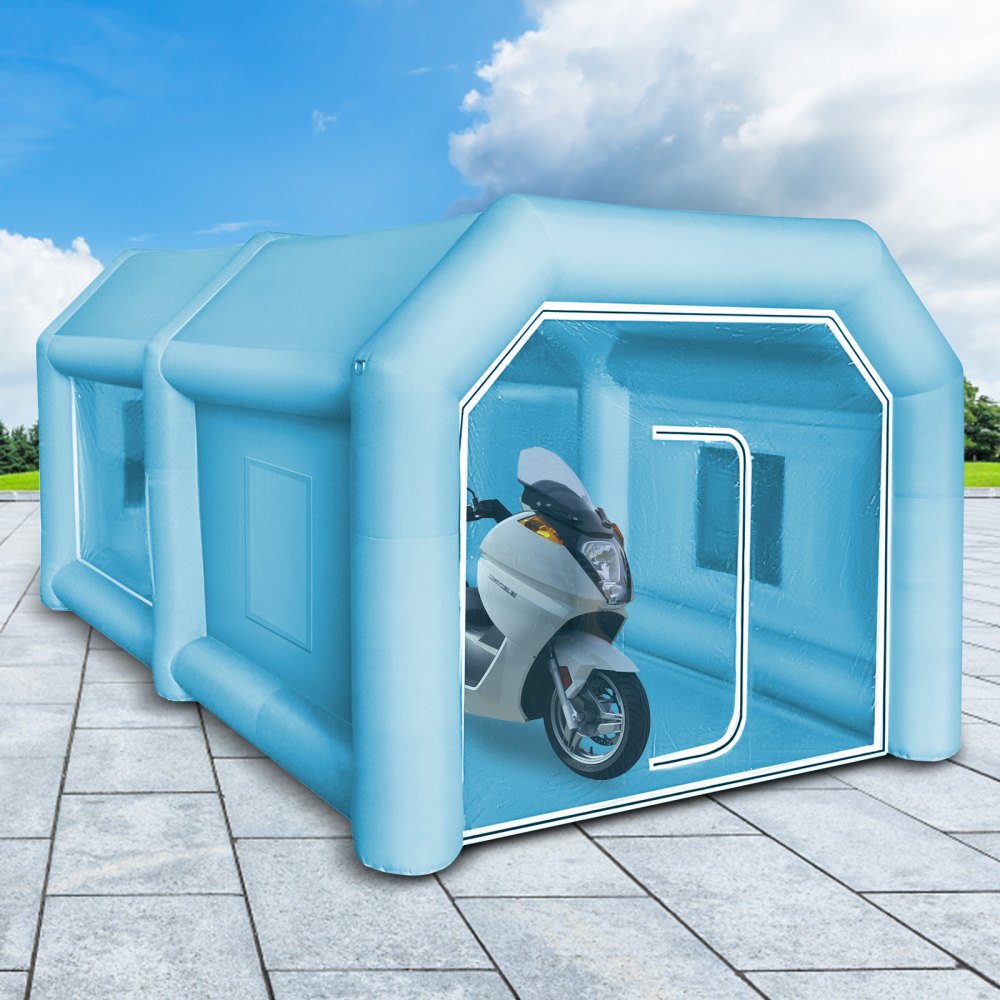 VEVOR Inflatable Car Spray Booth Tent 4 x 2.5 x 2.2 m Paint Booth Pop-Up Tent Camping Tent Large Tent