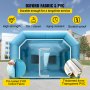 VEVOR Tenda Gonfiabile 8 x 4 x 3 m in Tessuto Oxford PVC per Vernice Riparazione dell'Auto Lavoro Esterno, Set di Tenda Gonfiabile con Porte e Finestre Ventilatore 1100 W all'Aperto Garage Officina