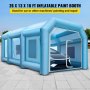 VEVOR Tenda Gonfiabile 8 x 4 x 3 m in Tessuto Oxford PVC per Vernice Riparazione dell'Auto Lavoro Esterno, Set di Tenda Gonfiabile con Porte e Finestre Ventilatore 1100 W all'Aperto Garage Officina