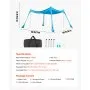 VEVOR Tenda Parasole Portatile da Spiaggia per Esterno Protezione Solare UPF 50+ 3 x 3 x 2 m, Parasole da Spiaggia con Pali di Supporto Ancoraggio Tenda Portatile per Campeggio Viaggio Pesca, Blu