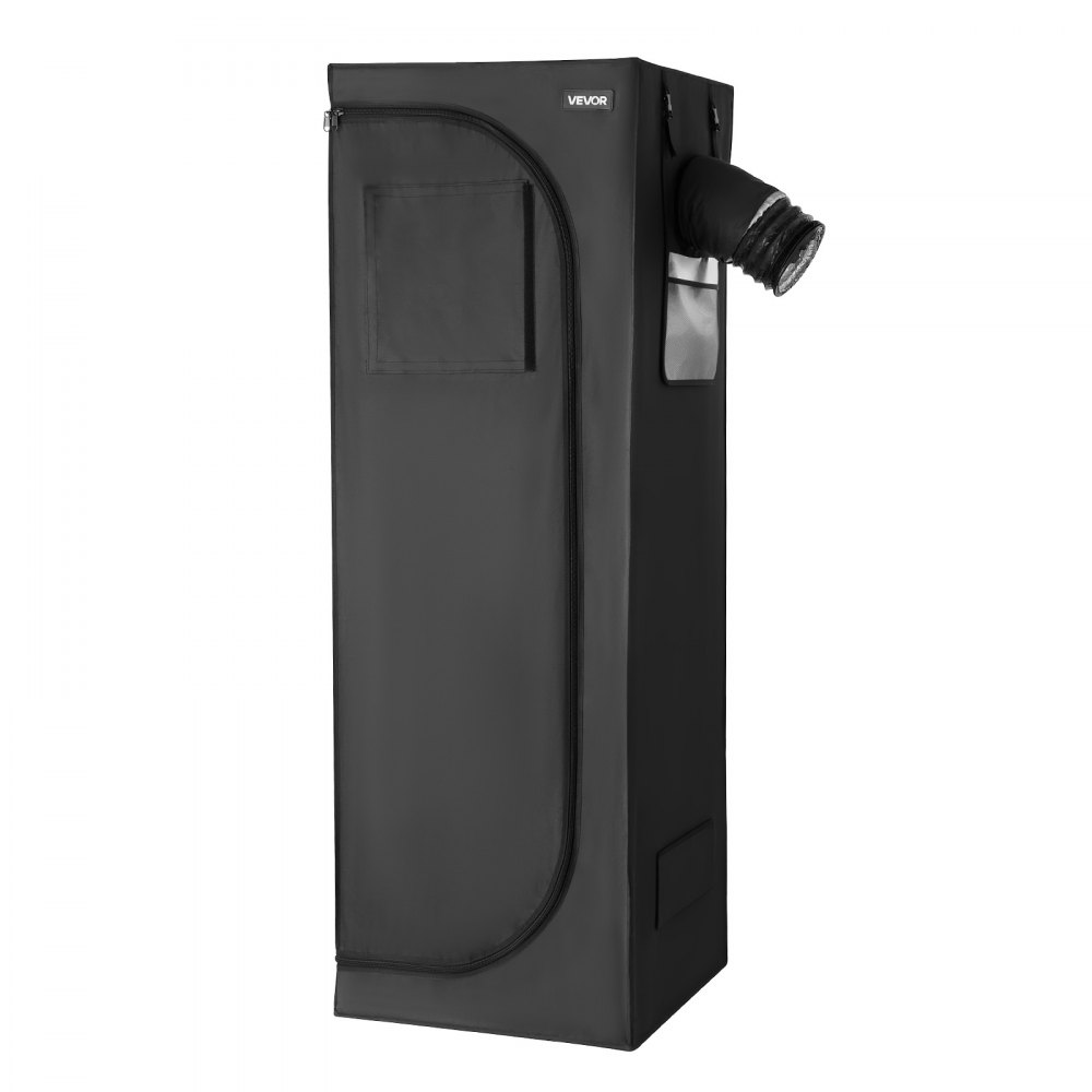 VEVOR Kit Completo per Tenda da Coltivazione da Interno 60x60x180 cm Tenda da Coltivazione con Illuminazione LED a Spettro Completo, Sistema di Ventilazione, Mylar 600D, per Fiori Verdure